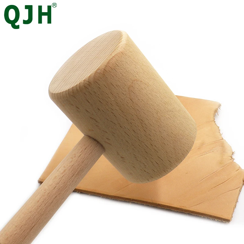 

DIY Leathercraft Hammer Beech Wood Carving Mallet Beech Punching Hammer Balanced Carpenter Malle Leather Craft Carving