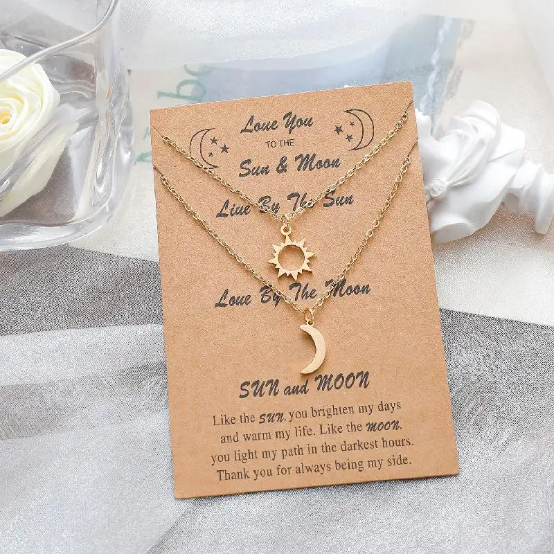

Hot Selling Moon Stainless Steel Fashion Chain European And American Fashion Simple Good Friend Couple Clavicle Simple Chain