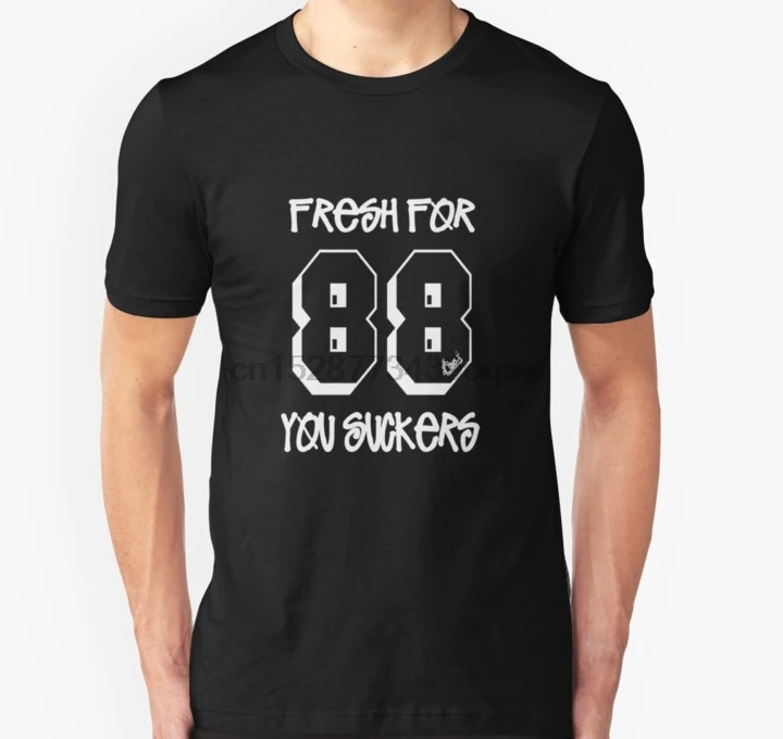 Мужская футболка Fresh for 88 you suckers [wht] Boogie вниз производств унисекс с принтом