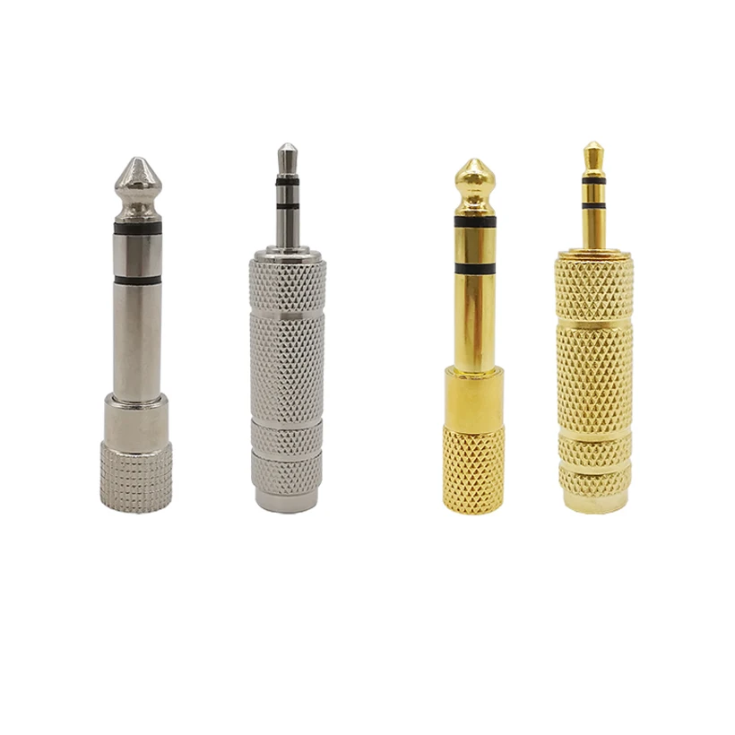 1/2 пар 6 35 мм-3 5 мм штекер-гнездо стерео аудио разъем вспомогательный конвертер