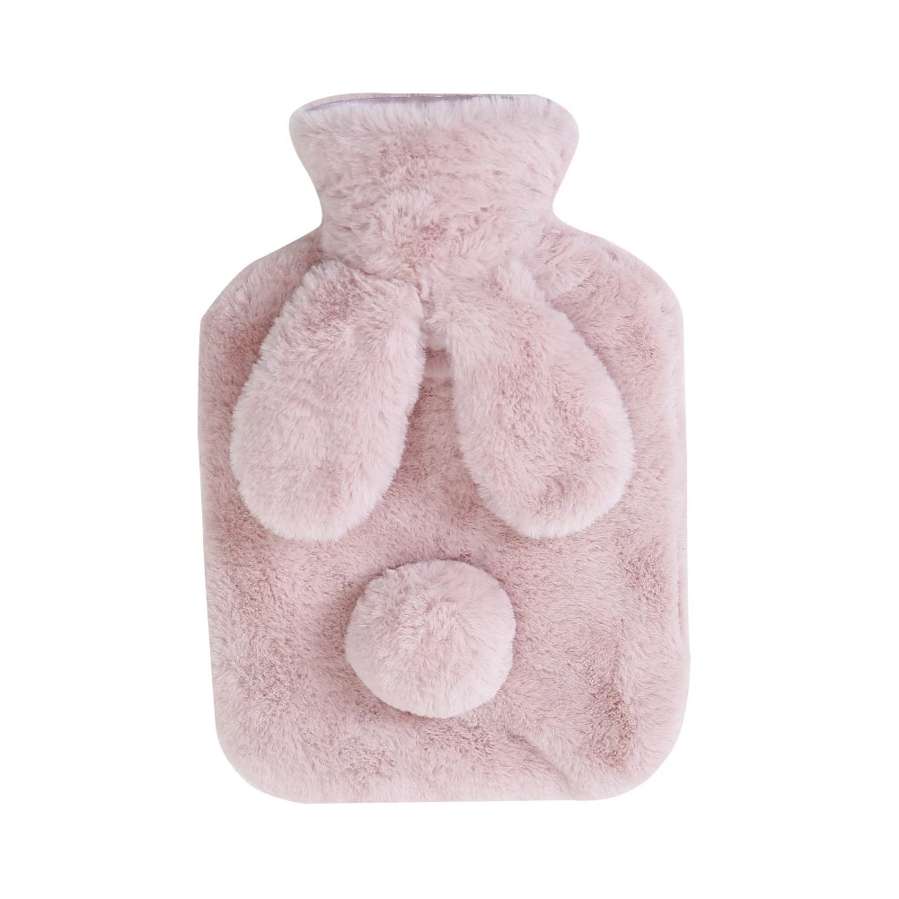 

Plush Pain Relief Student Hot Water Bag Neck Portable Warm Cartoon Artificial Fleece Cover Winter Cute Rabbit Gift Shoulder