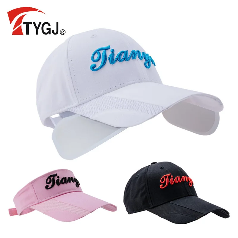 

TTYGJ Golf Ball Cap Golf Women's Men's Hat Sun Protection Breathable Top Hat Collision Breathable Comfortable Tennis Sports Cap