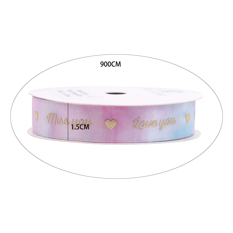 Атласные атласные ленты для рукоделия, изготовления волосатых луков и цветов, упаковки подарков, украшения, печатных атласных лент, свадебного рождественского вечера.