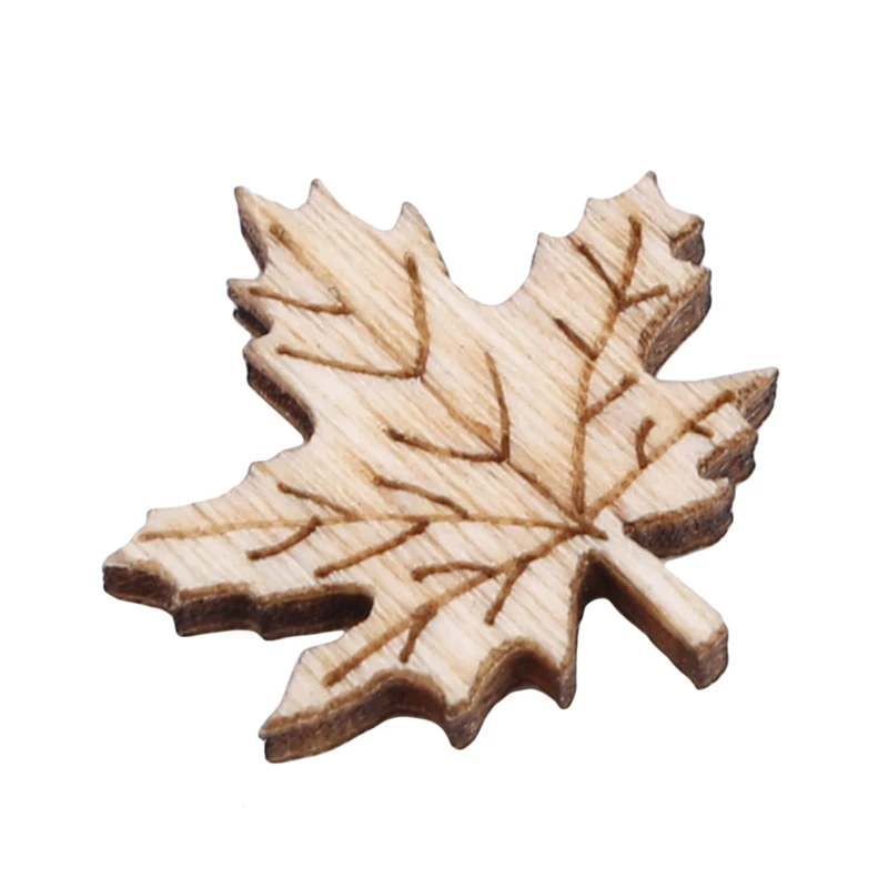 50/100pcs Wooden Buttons New Arrival Flower Leaf Shape Mixed Wood Buttons DIY Wood Environmental Decorative Handicrafts