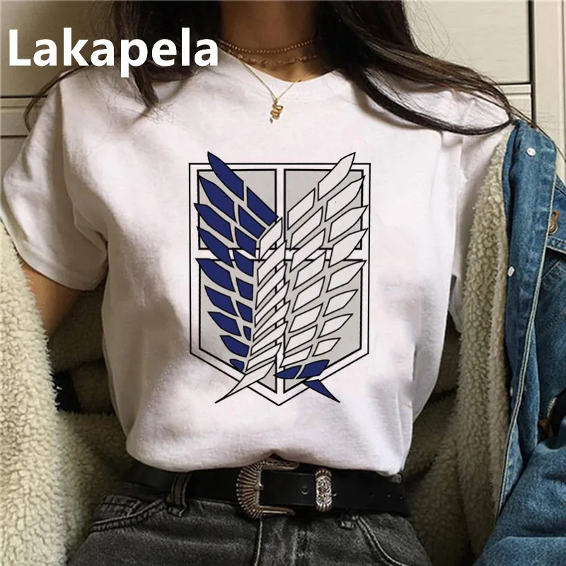 Футболка унисекс с рисунком из японского аниме атака на Титанов | Женская одежда