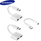 Переходник AUX с Type C на 3 5 мм для Samsung Galaxy S22 S20 FE S21 Plus Note 20 Ultra USB C для наушников и зарядного устройства