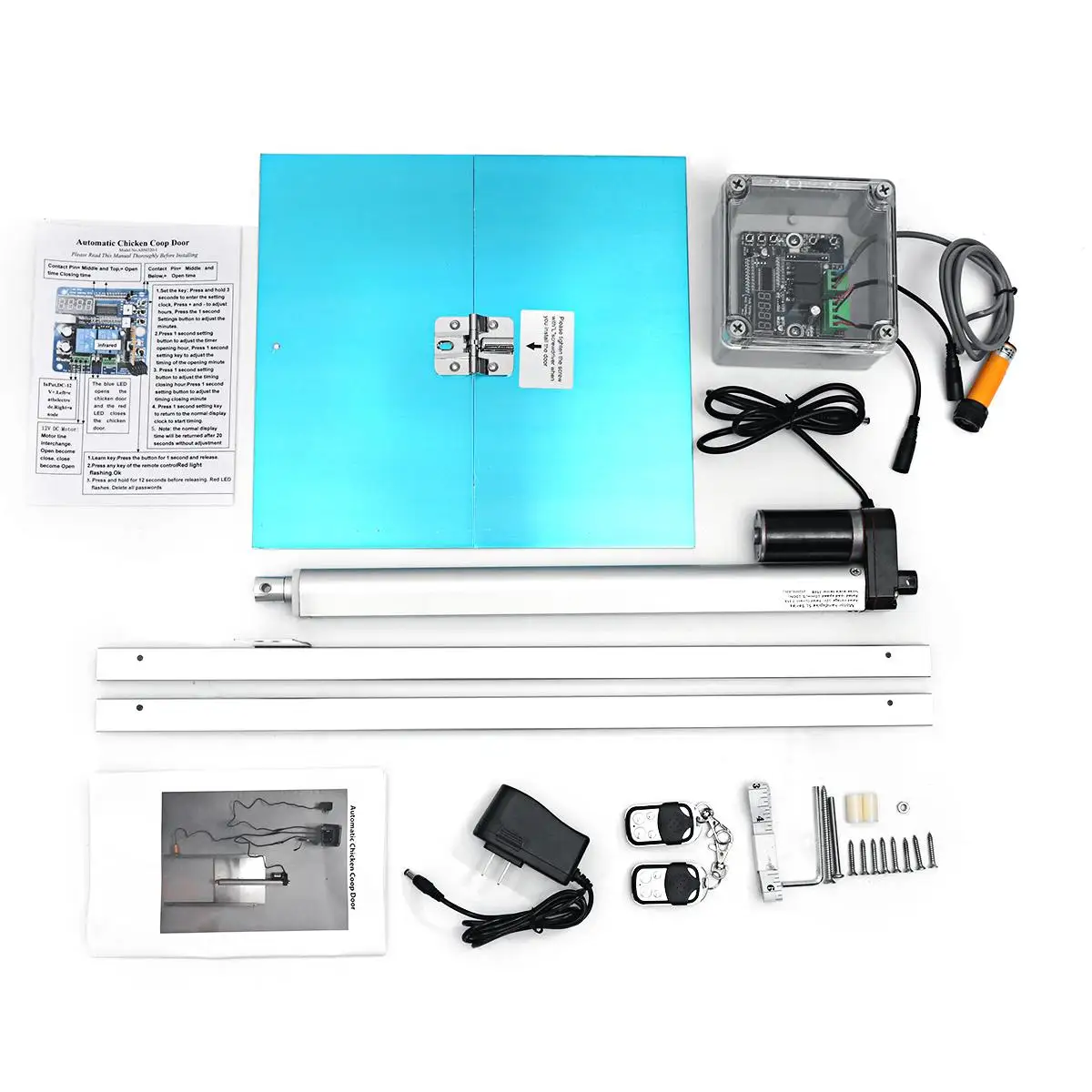 

Automatic Chicken Coop Door Opener Controller Door Kit with Timer Auto Close Chicken Coop Cage Poultry Farm Accessories