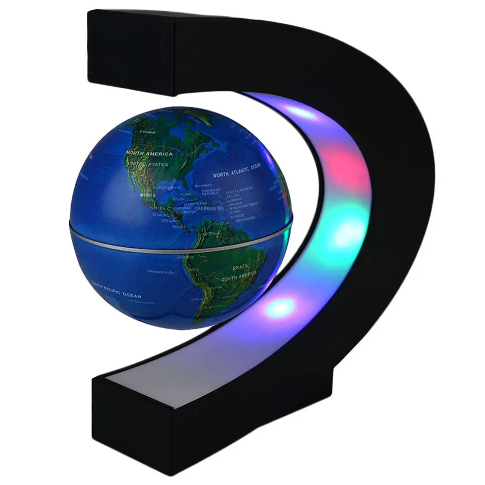 Карта мира магнитной левитации 3 5 дюймов Глобус светильник светодиодный для
