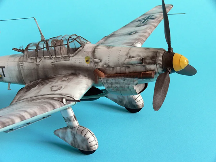 1:33 немецкий Ju-87 D-3 Stuka Dive Bomber DIY 3D бумажная карточка модель Конструкторы развивающие игрушки военная модель строительные игрушки