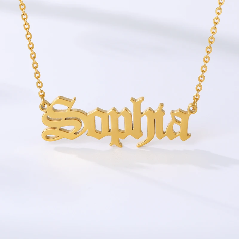 Заказное старинное английское имя ожерелье классические ювелирные изделия