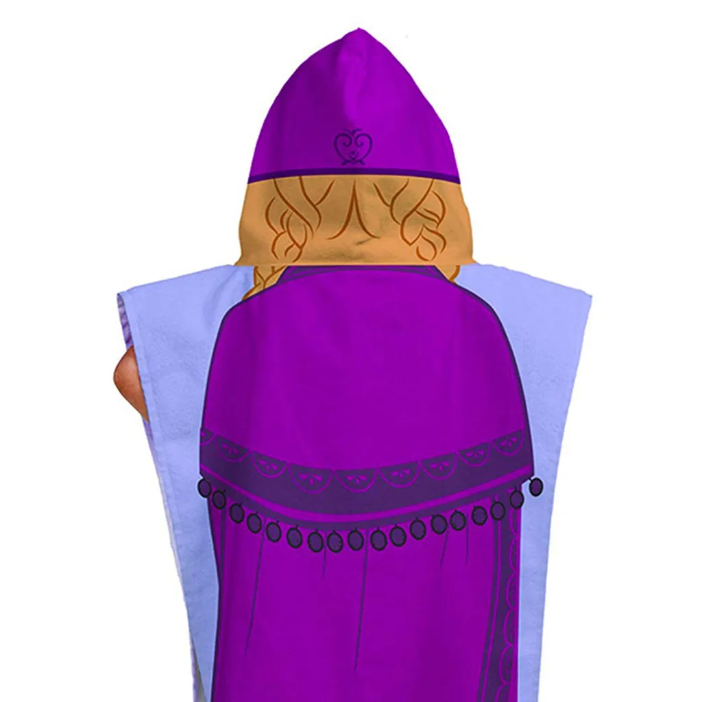 Детское пончо с капюшоном хлопок пляжное полотенце для бассейна мягкое детское