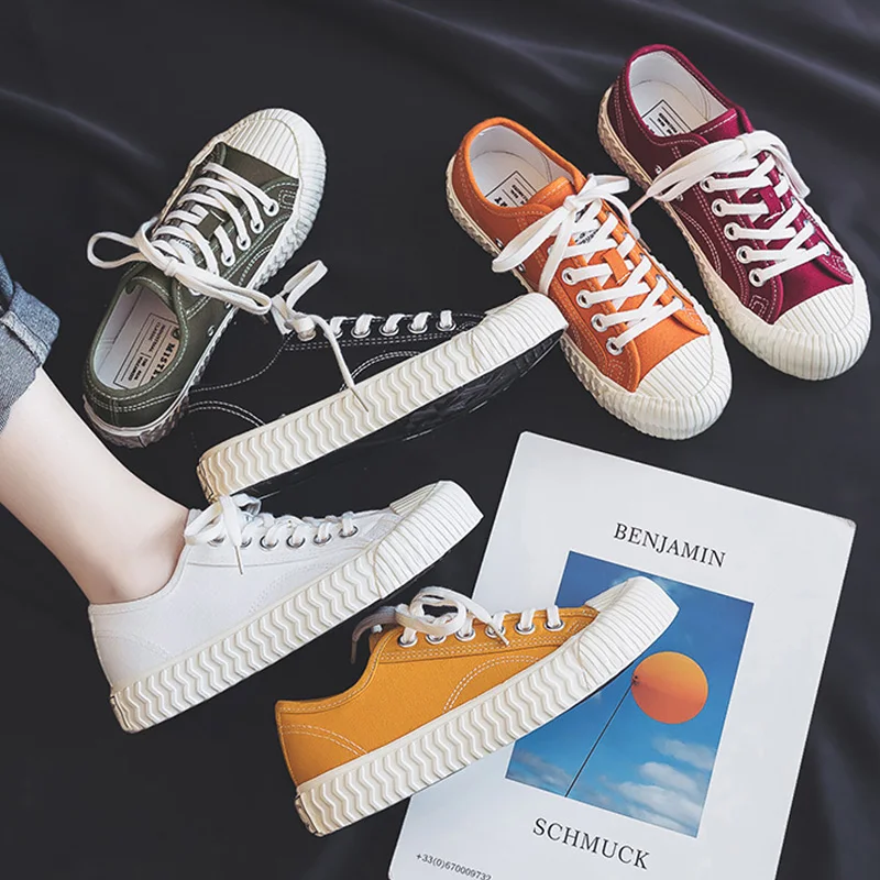 Женская обувь Парусиновая Износостойкие повседневные женские кроссовки летняя