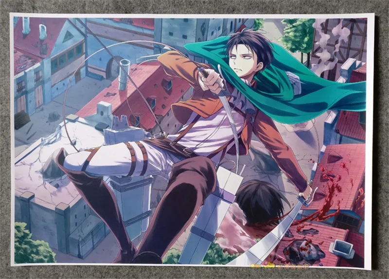 8 шт. Аниме Косплей атака на Титанов Эрен домашний декор плакат Стена Свиток