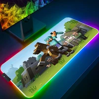 anime dungeon large mine rgb mouse pad craft kawaii gaming accessories computer 90x40 led mousepad gamer rubber carpet desk mat