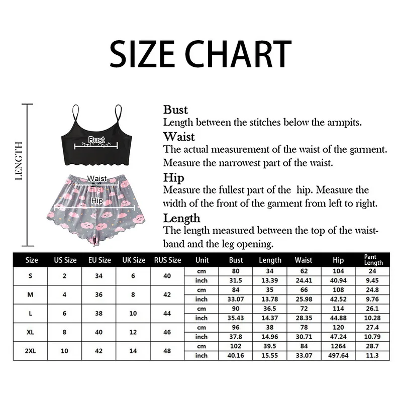 

Ladies Summer Low Neck Sleeve Top Elastic Waist Shorts Homewear Set Sleepwear Cotton Pajama Bamboo Tank Shorts Set Lingerie
