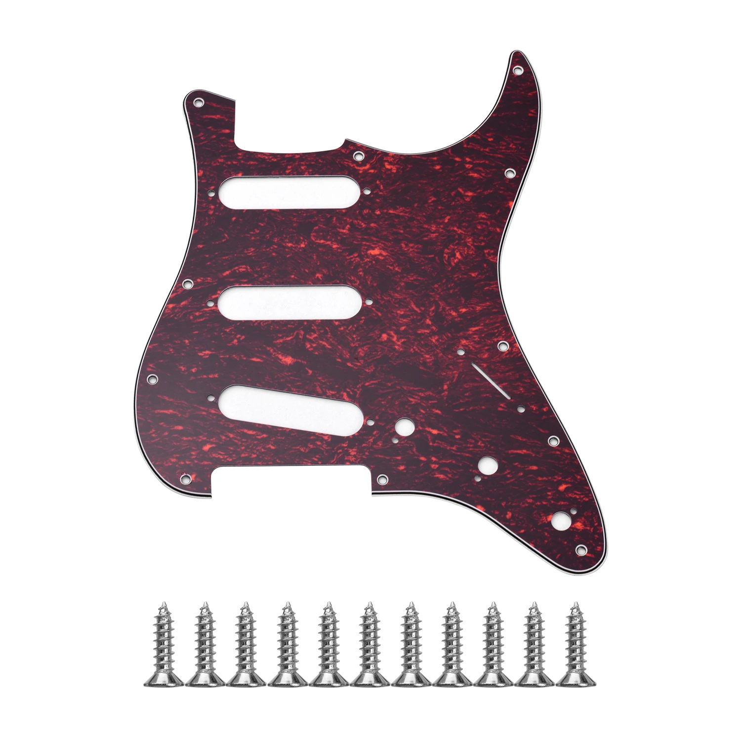 

Standard 11 Hole Guitar Pickguard 3 Ply Panels Pickguard with Screws for ST Guitar Guitar Accessorries