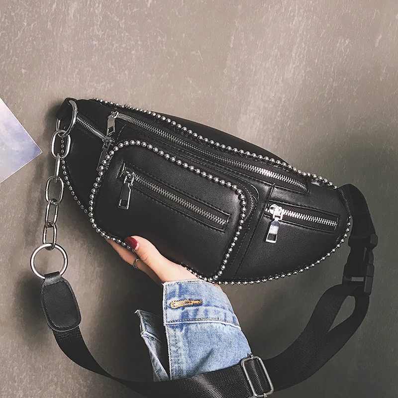 Женская сумка 2019 модная новый стиль на одно плечо Наклонная Сумка с заклепками