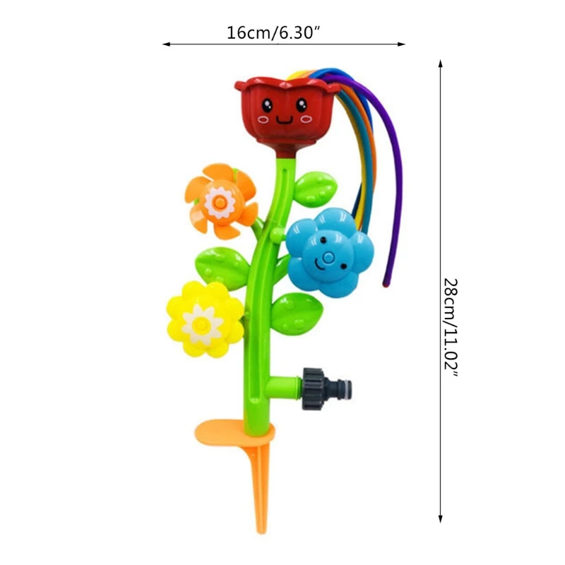 

2021 Large Range Spray Toy Water Sprinkler Flower Shape Spaying Water Blaster Toy for Outdoor Yard Water Play Summer Toy Gift