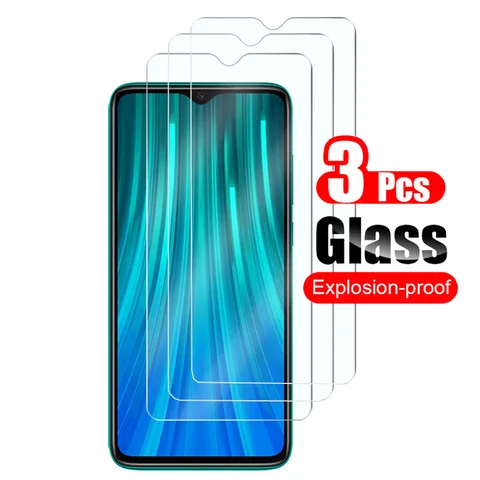 Закаленное стекло для Xiaomi Redmi Note 8 8T Pro, 3 шт., Защита экрана для Xiaomi Redmi Note 8 2021 Note8, защитная стеклянная пленка 9H