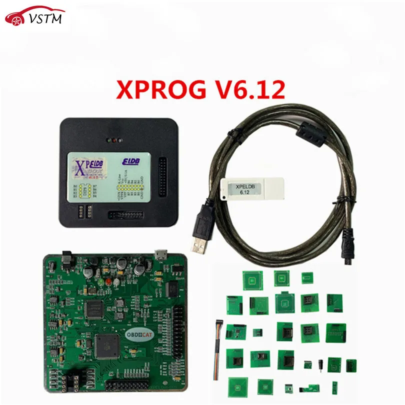 V6.12 XPROG V6.12 V5.55 V5.70 V5.74 V5.84 X-PROG M металлическая коробка Xprog V5.84 XPROG-M ECU программист инструмент X Prog M коробка V5.84 Полные Адаптеры - Цвет: V6.12