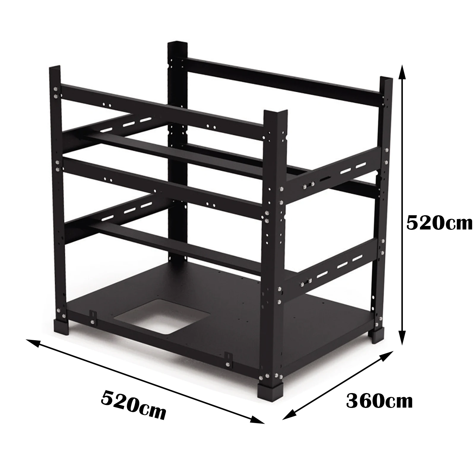 

Open Mining Rig Frame for 12 GPU Mining Case Rack Motherboard Bracket ETH/ETC/ZEC/BCH/XRP Ether Accessory Tool 3 Layers Crypto