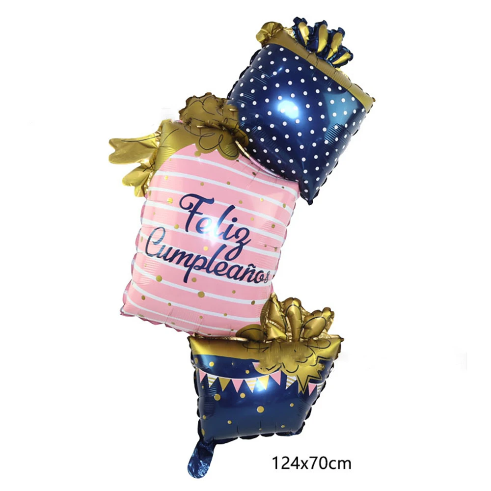 Новые большие розовые сапфировые синие испанские подарочные воздушные шары для