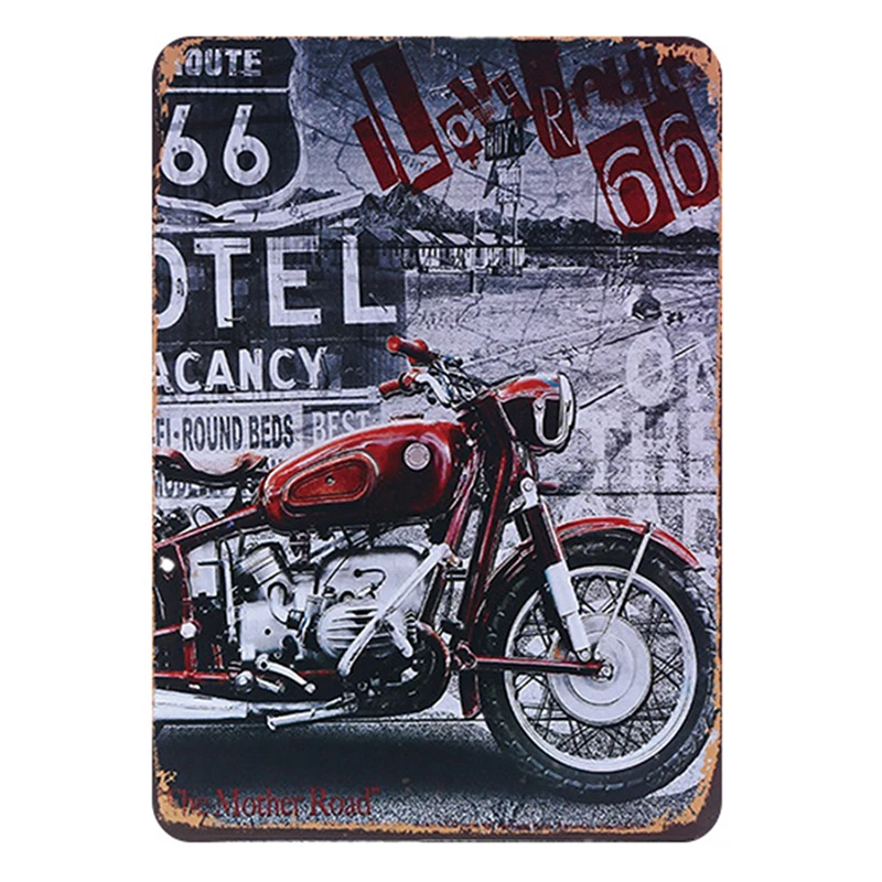 retro motorcycle signs vintage metal tin plate classic iron picture decor wall of garage bar cafe home gym