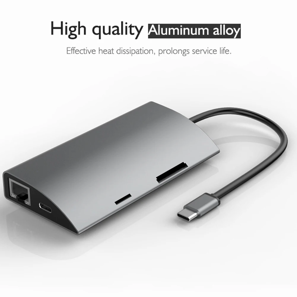 USB хаб 11 в 1 C HDMI VGA RJ45 3 0|USB-хабы| |