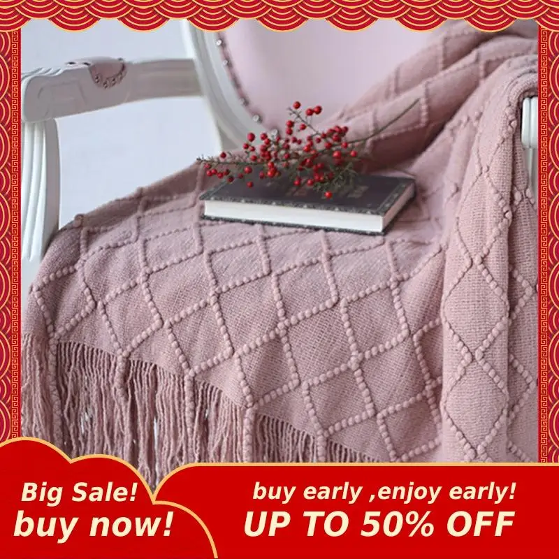 MIHE Shawl Wrap Blanket Warm Women Simple Yoga Car Soft Living Room Nap Bed A-TZ03 | Дом и сад