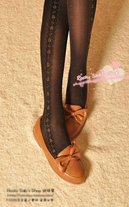 Весенние и осенние новые японские ретро жаккардовые кружевные бархатные колготки женские ажурные колготки для женщин сплошные колготки