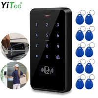 yitoo ip68 fully waterproof rfid access control keypad 3000 users touch screen door lock controller with 125khz key card outdoor