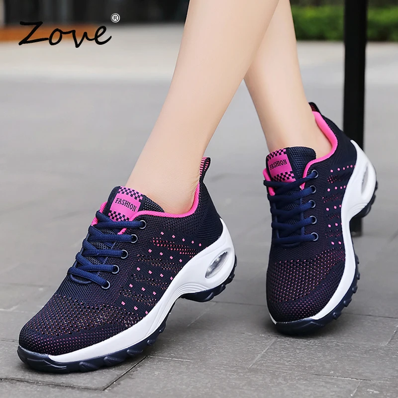 ZOVE/женские кроссовки на платформе коллекция 2019 года сезон осень дышащая