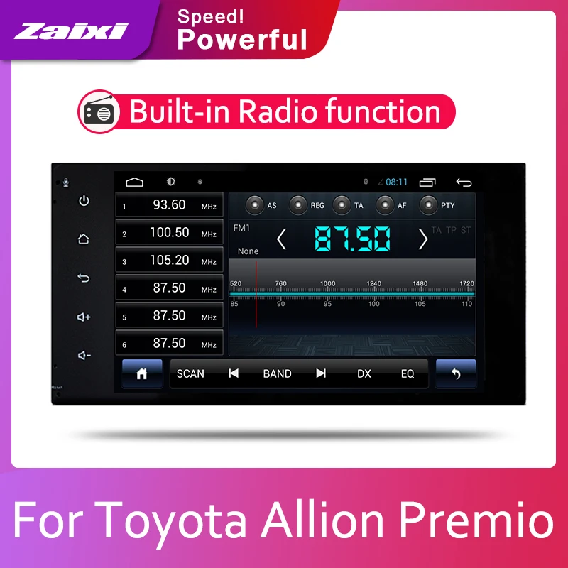 Автомагнитола ZaiXi с Android 1080P IPS ЖК экран для Toyota Allion премио 2007 ~ 2018 GPS навигация BT Wi Fi