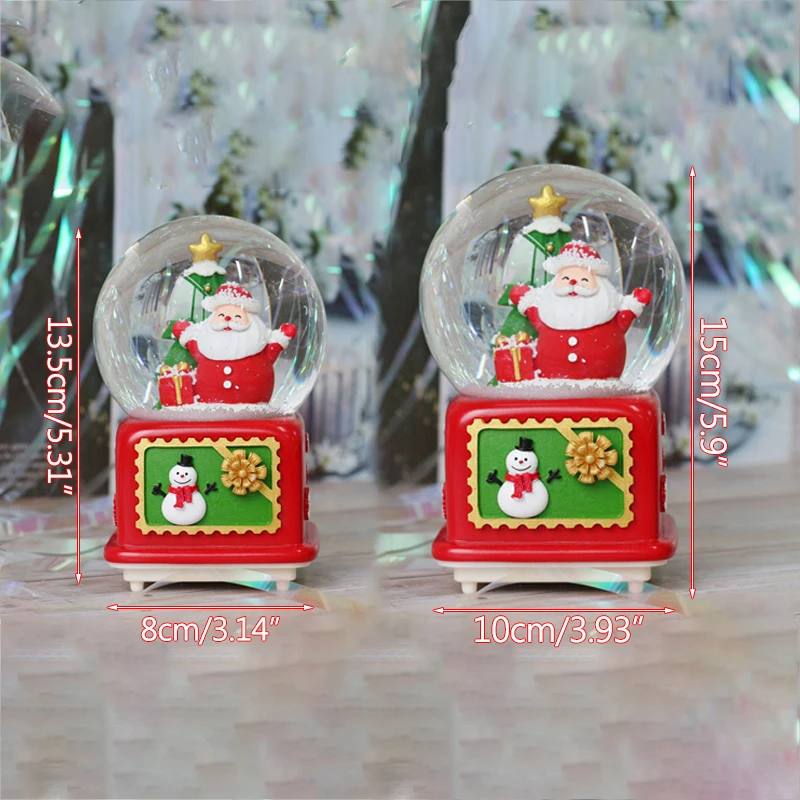 Рождественский Снежный шар хрустальный вращающаяся Рождественская музыкальная