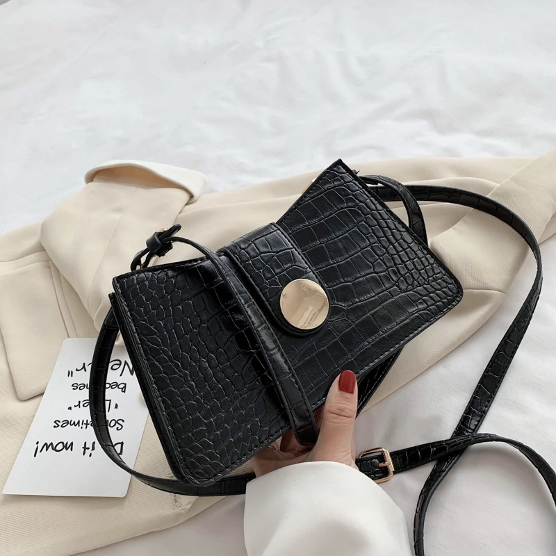 Дизайнерские сумки через плечо из искусственной кожи с крокодиловым узором для