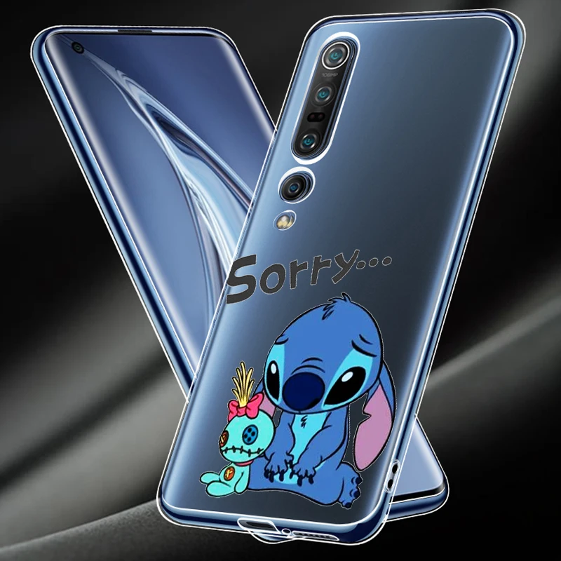 Super cute Stitch Phone Case For Xiaomi Mi 12T 12S 12X 12 11 11T 11i 10T 10 Pro Lite Ultra 5G Funda Transparent Soft Phone Case