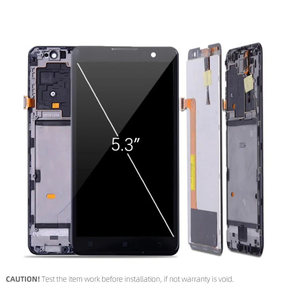 Дисплей для Lenovo S898T S898 LCD в сборе с тачскрином на рамке Оригинал черный | Мобильные