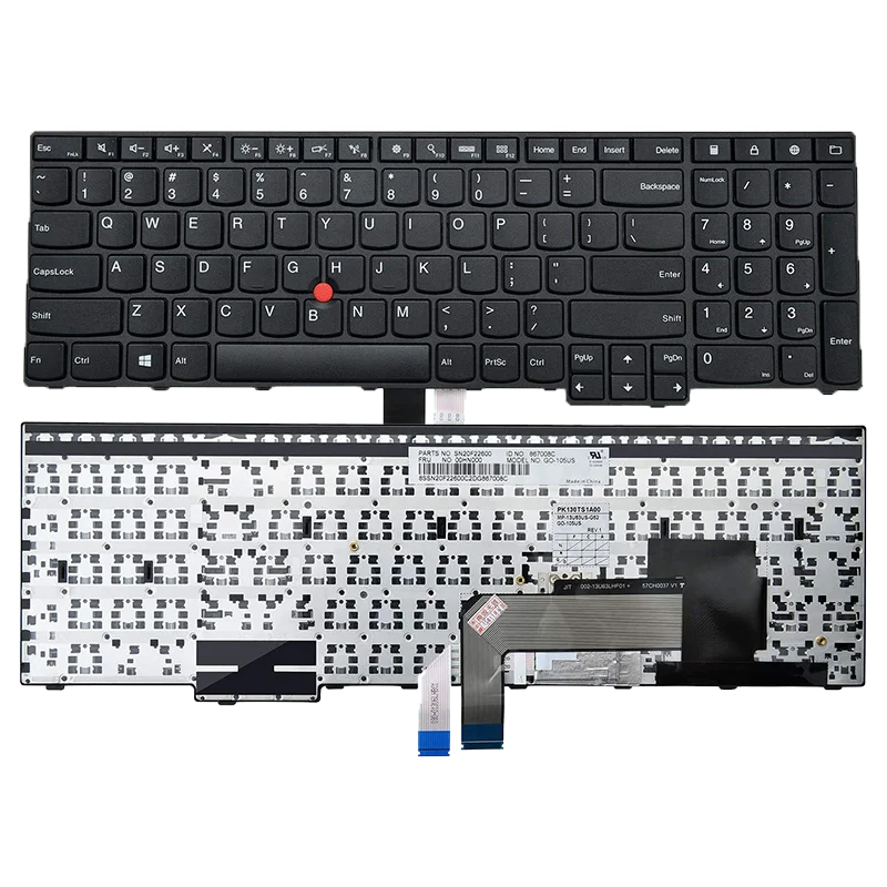 Оригинальная новая клавиатура US для Thinkpad ноутбука Clevo Dns intelbra Lenovo E550 E550C E555 E560 E565 |
