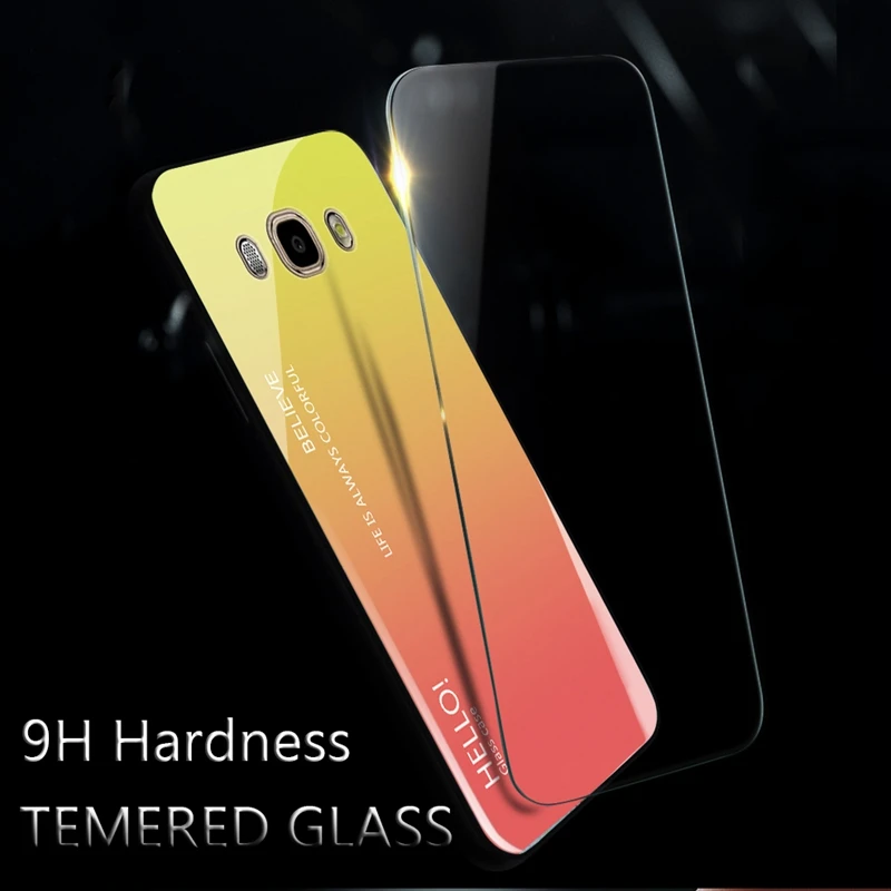 Чехол для samsung Galaxy J1 J5 J7 J2 J3 J4 Pro J6 Prime J8 чехол из мягкого ТПУ с края градиент Стекло Крышка для J120 J510 J710
