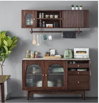 Боковой шкаф из массива дерева для хранения гостиная настенный обеденный стол