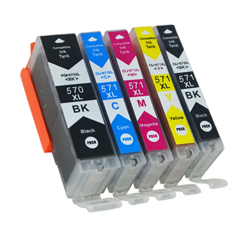 15x черный цвет струйных картриджей PGI 570 CLI571 совместимый для Canon Pixma MG7752 MG7753 MG6853 MG7750