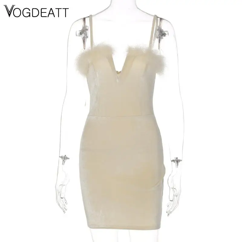 Женское однотонное мини-платье с V-образным вырезом без рукавов - купить по