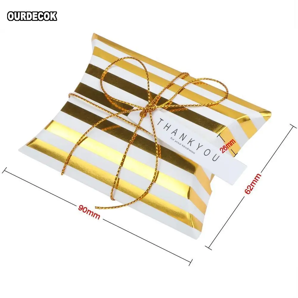 10 шт. Подушка Форма крафт-бумаги коробка для конфет ювелирных изделий из