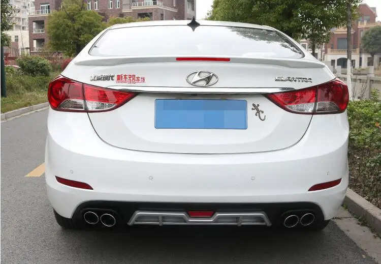 Для Elantra автомобильные аксессуары Задний бампер протектор двойной диффузор