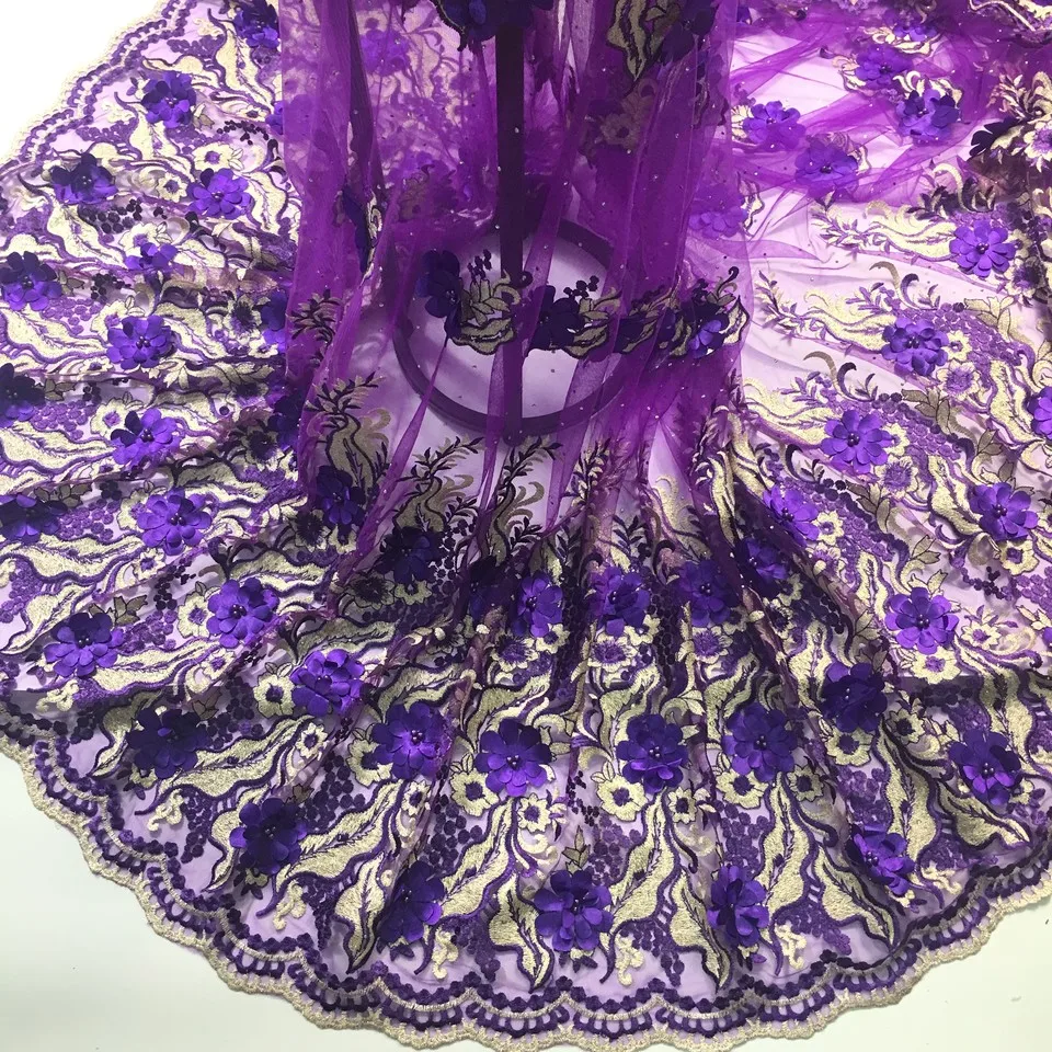 Высококачественная нигерийская кружевная ткань 2021 с бусинами африканская