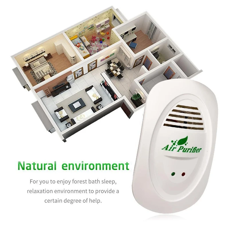 

2 Pcs Pluggable Mini Air Purifier Small Room , Negative Ion for Home