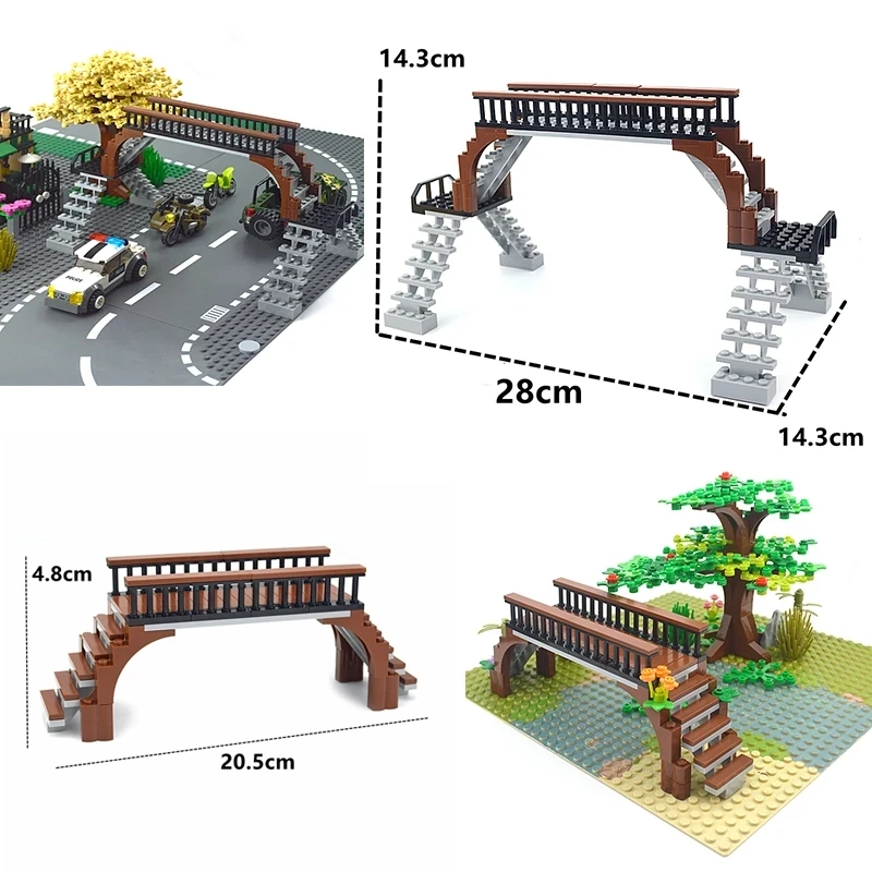 

City traffic light street signs Indicator brick Road cross Model Kits building block Accessory Compatible All Brands signpost