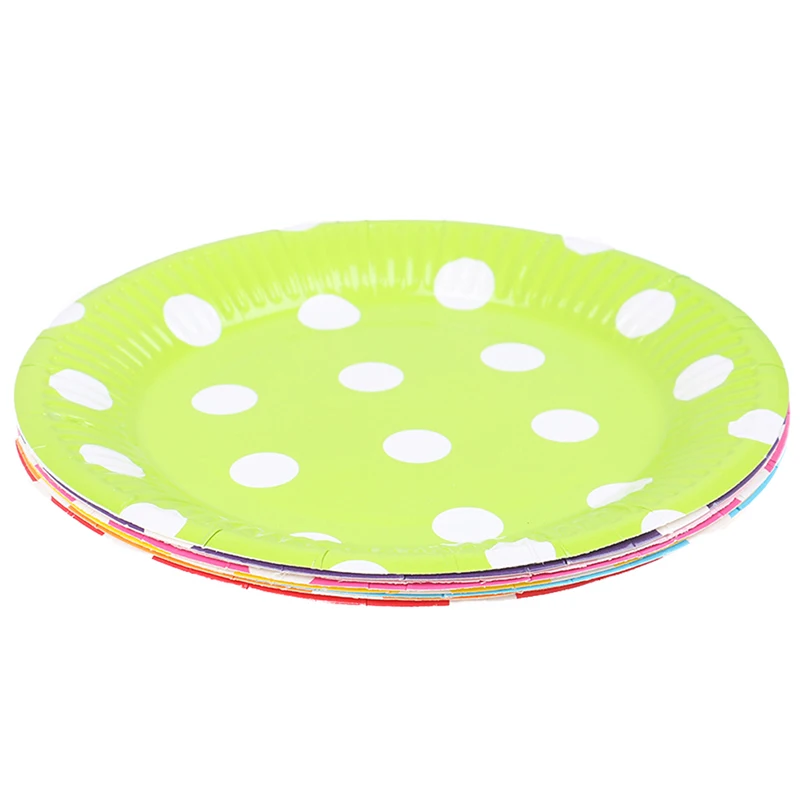 10 шт горошек бумажные блюда одноразовые тарелки фруктовый торт лоток вечерние