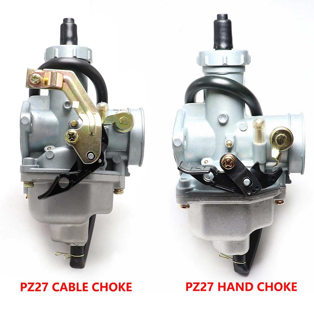 

Motorcycle Carburetor PZ27 Hand Cable Choke Carb For 50cc-250cc Dirt Bike ATV Quad Go kart