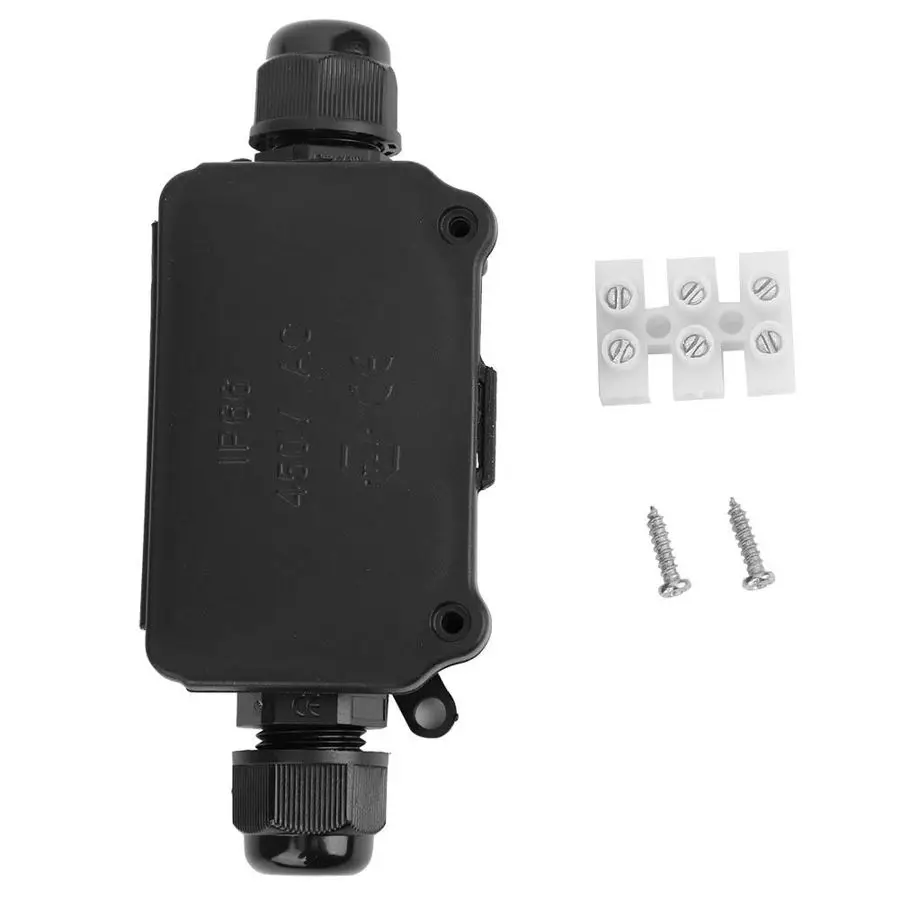 Водонепроницаемый распределительный ящик Konektor IP66 черный пылезащитный кабель с